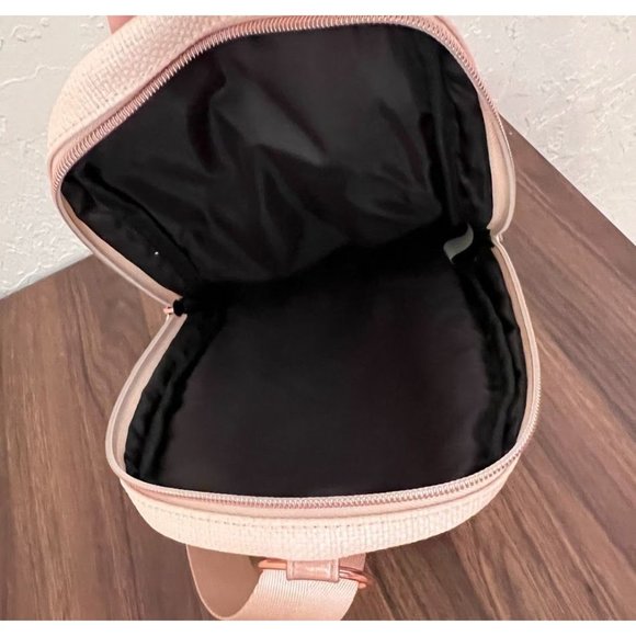 Pink Woven Holographic Mini Crossbody Backpack Bag - Picture 10 of 10